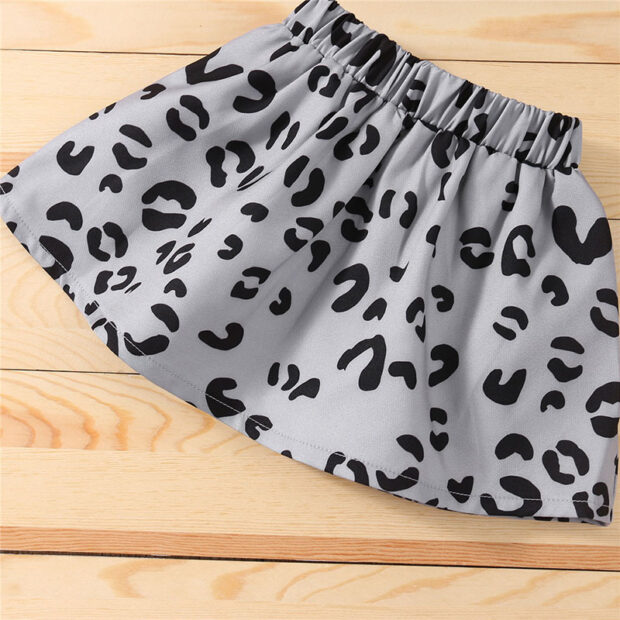 Long Sleeve Leopard Pattern Hoodie & Matching Pattern Skirt - Image 6