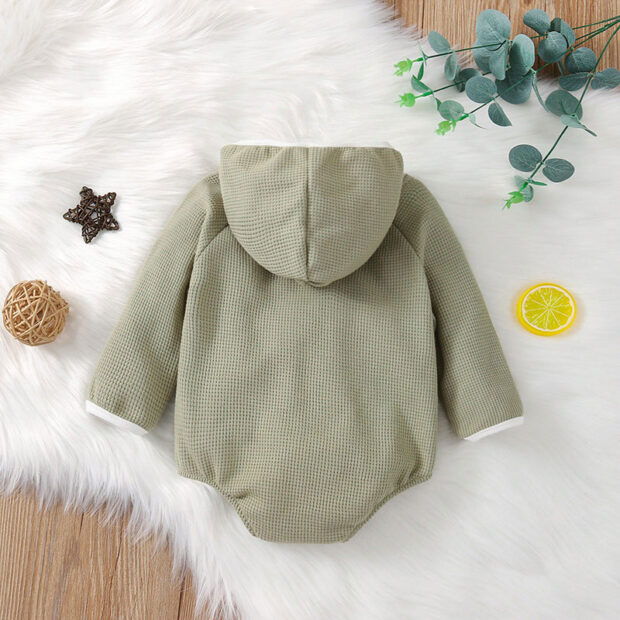 Baby Winter Hoodie Onesie Long Sleeve