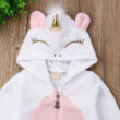 Baby Unicorn Hoodie Costume Zipper Romper