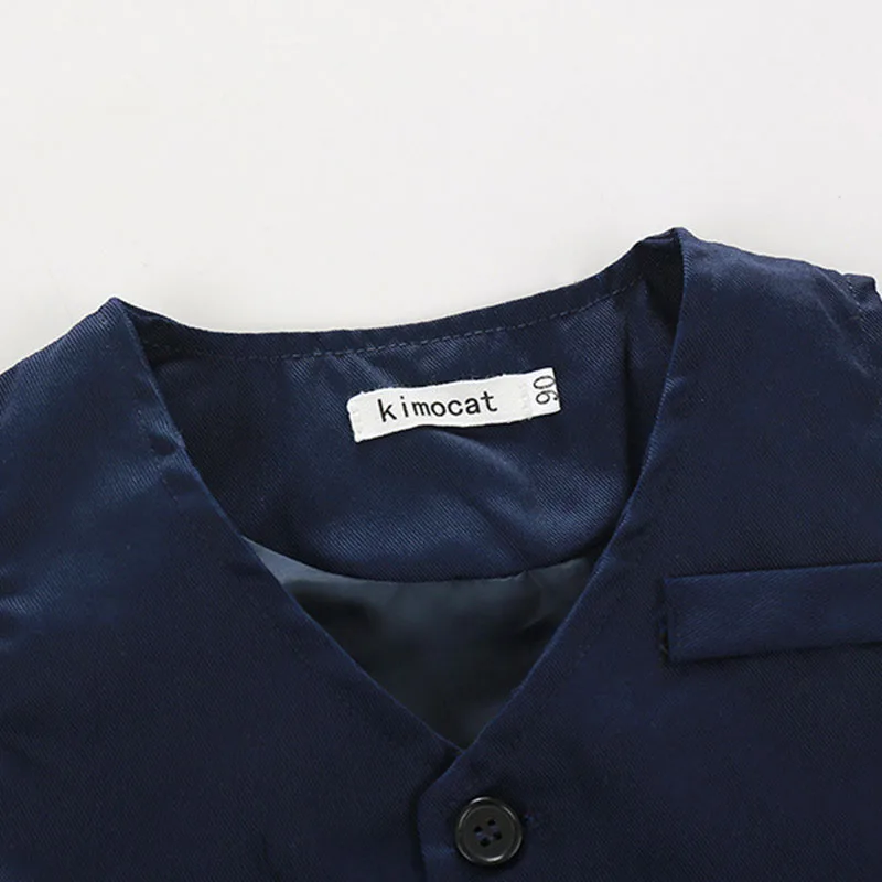 Gentlemen Checked Collar Shirt with Vest & Khaki Pants - Image 10