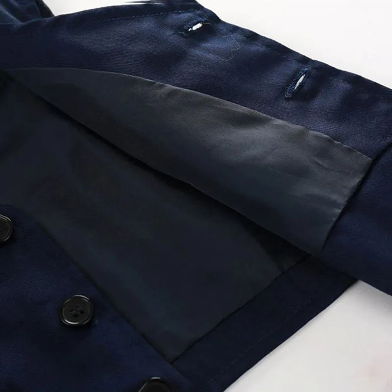 Gentlemen Checked Collar Shirt with Vest & Khaki Pants - Image 12