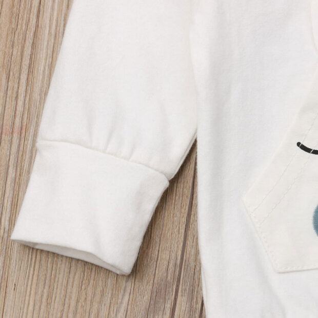 Long Sleeves Cartoon Kitten Face Print Shirt Harem Pants - Image 5