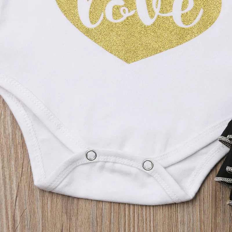 Made With Love Phrase Bodysuit Polka Dot Ruffle Dress with Headband - Image 4