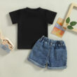 MyLoveHoney Baby Clothes Denim Shorts Outfit