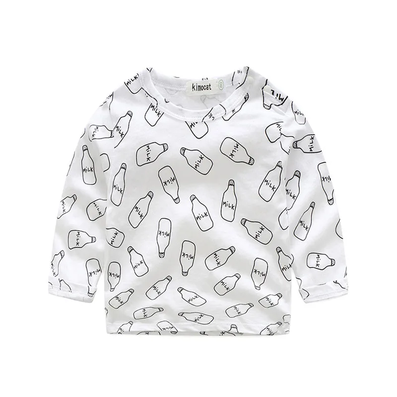Milk Feeding Bottle Print Long Sleeves Shirt Pullover Pants - Image 2