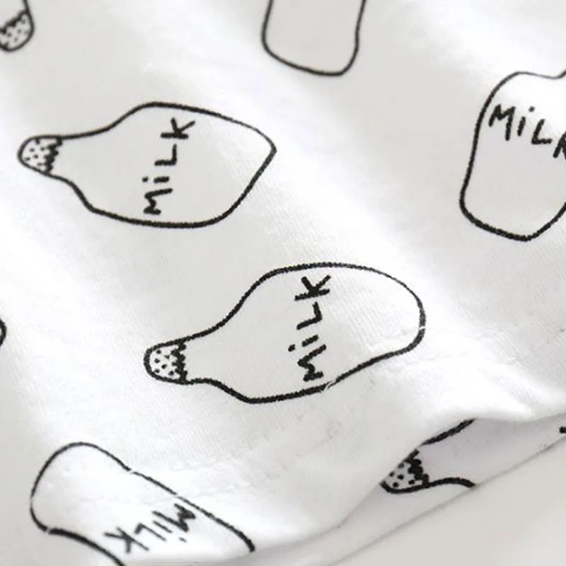 Milk Feeding Bottle Print Long Sleeves Shirt Pullover Pants - Image 6