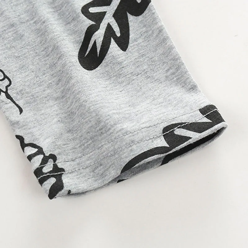 Long Sleeves "Milk" Shirt Pinecone Print Pullover Pants - Image 11