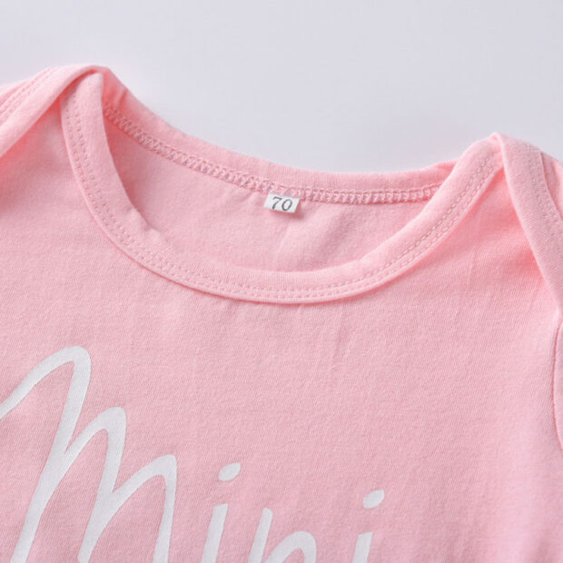 Baby Girl Mini Boss Bodysuit Ice-Cream Cone Print Sweatpants Headband - Image 2