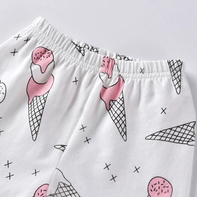 Baby Girl Mini Boss Bodysuit Ice-Cream Cone Print Sweatpants Headband - Image 5