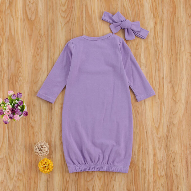 Long Sleeve Letter Print Miss Sassy T-Shirt Dress with Ribbon Headband - Image 2