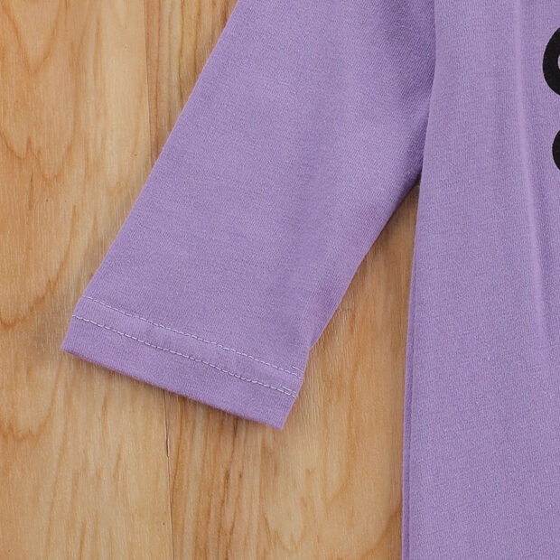 Long Sleeve Letter Print Miss Sassy T-Shirt Dress with Ribbon Headband - Image 4