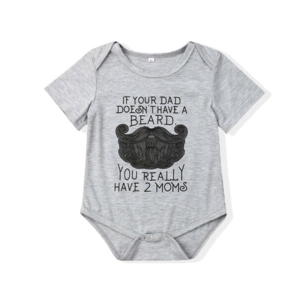 Baby Funny Mom Dad Quote Onesie Short Sleeve Bodysuit