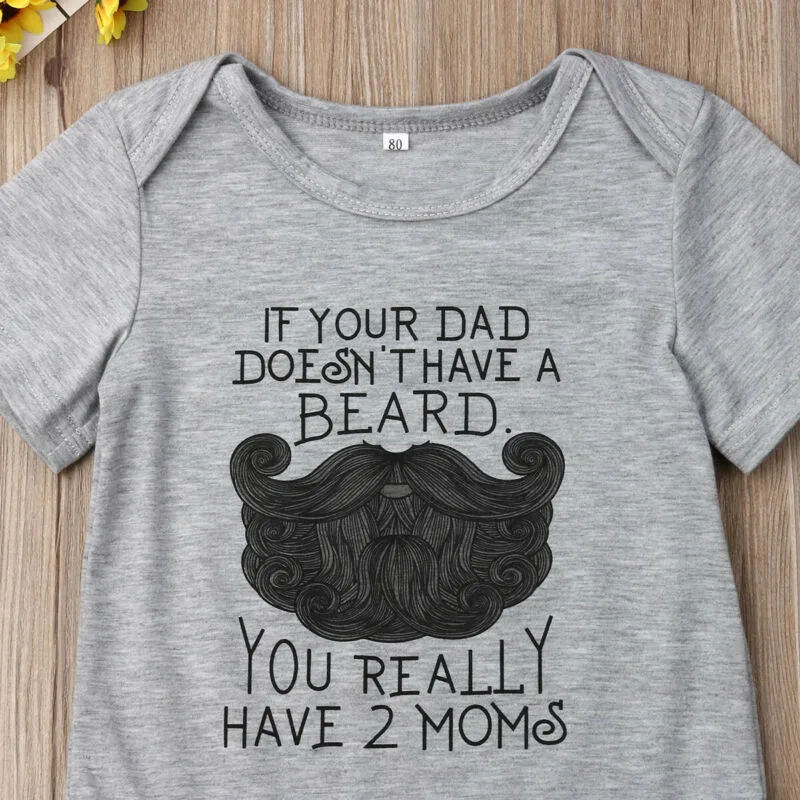 Baby Funny Mom Dad Quote Onesie Short Sleeve Bodysuit - Image 4