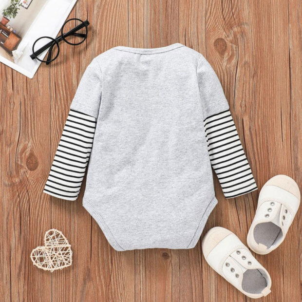 Funny Saying Mom Plus Dad Equals Me Onesie Long Sleeve - Image 2