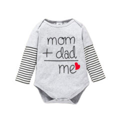 Funny Saying Mom Plus Dad Equals Me Onesie Long Sleeve