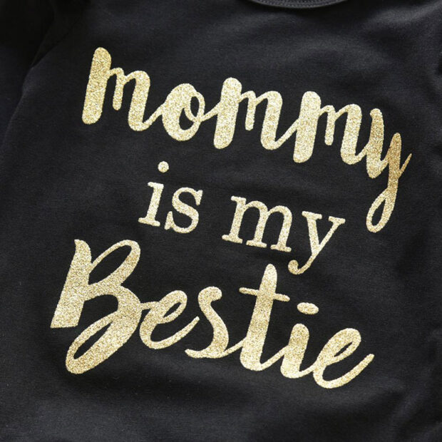 Baby Mommy Print Onesie