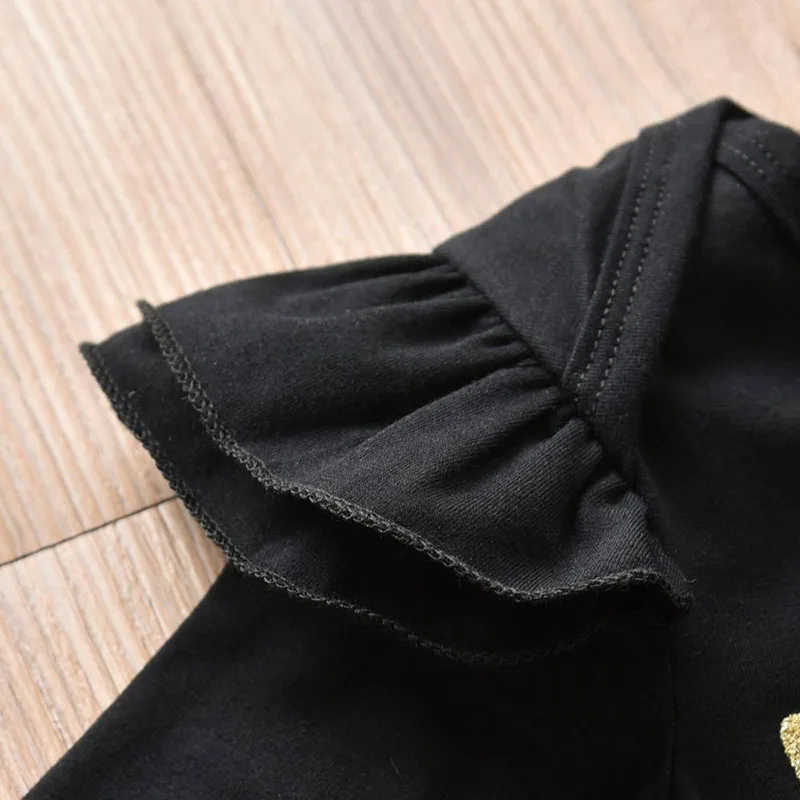 Baby Mommy Bestie Text Print Onesie Short Sleeve Bodysuit, Ribbon Bow Headband 2 pcs Set - Image 3