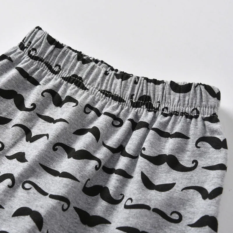 Mommy's Little Man Bodysuit Romper Mustache Print Sweatpants with Beanie Hat - Image 8