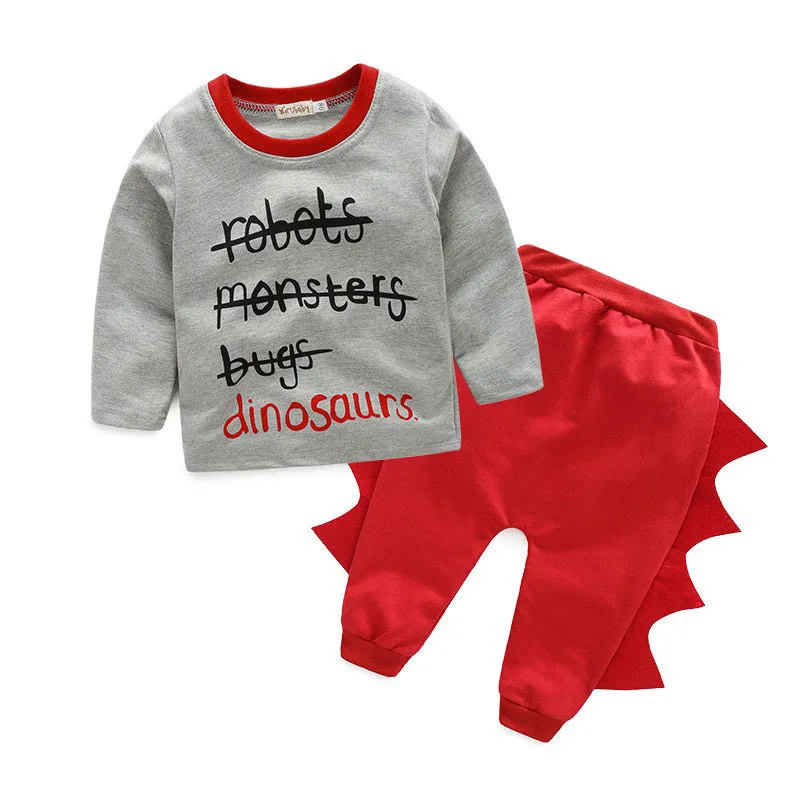 Dino Dressup Sweater & Red Trackpants