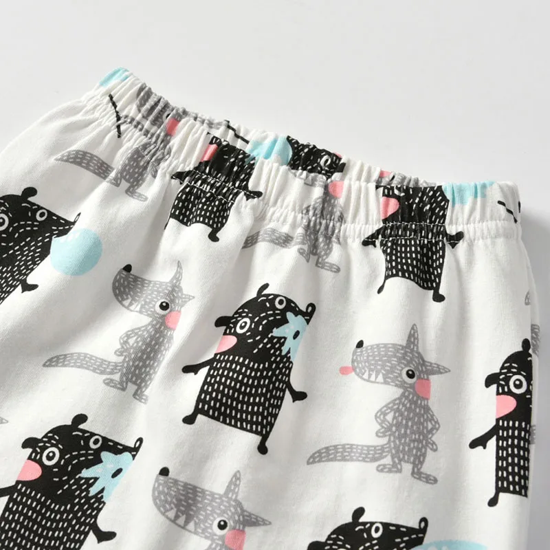 Long Sleeves Cartoon Print Shirt Elastic Pants Outfit - Image 5