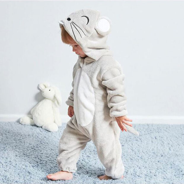 Baby Animal Mouse Dressup One Piece Zipper Jumpsuit Coverall for Boys & Girls - Image 4