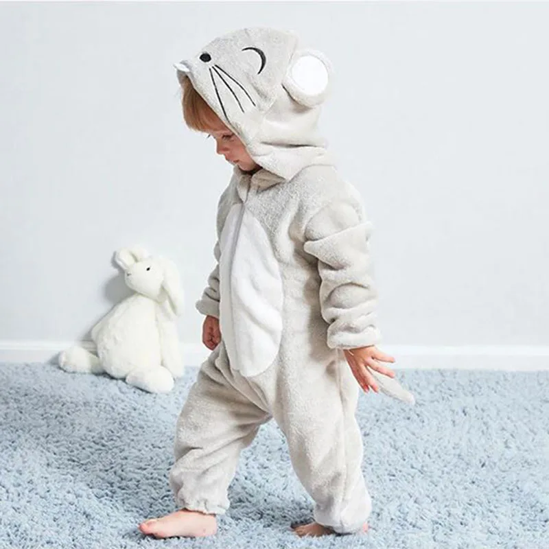 Baby Animal Mouse Dressup One Piece Zipper Jumpsuit Coverall for Boys & Girls - Image 4