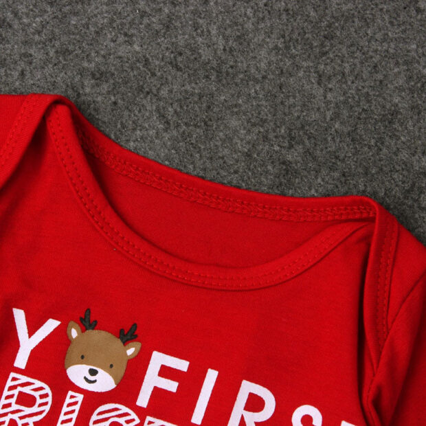 My First Christmas Pajamas Onesie & Reindeer Pants Long Sleeve - Image 3
