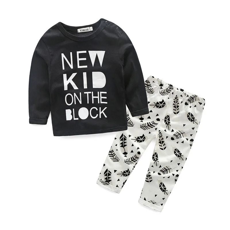 "New Kid on the Block" Long Sleeves Sweater Frosty Print Pants