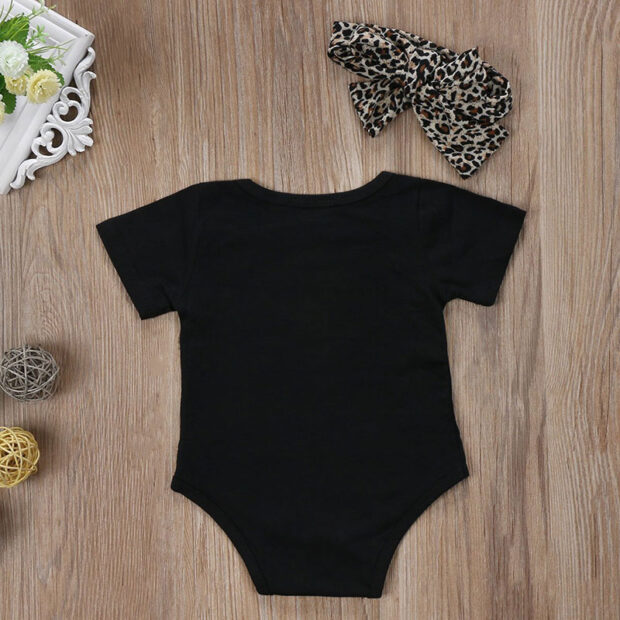 Not Allow to Date Quote Bodysuit Panther Ribbon Headband - Image 2