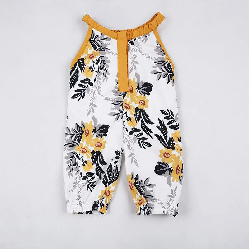Sunflower One-Piece Shoulder Strap Romper Bodysuit Blouse - Image 2