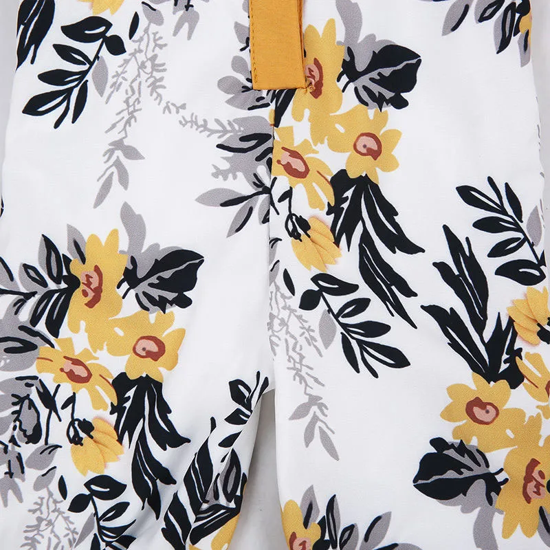 Sunflower One-Piece Shoulder Strap Romper Bodysuit Blouse - Image 4