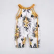 Sunflower One-Piece Shoulder Strap Romper Bodysuit Blouse