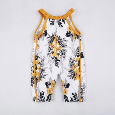 Sunflower One-Piece Shoulder Strap Romper Bodysuit Blouse
