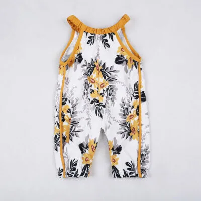 Sunflower One-Piece Shoulder Strap Romper Bodysuit Blouse