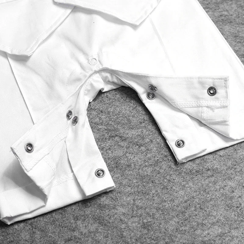 One-Piece Suit Romper with Bow Tie & Vest Short Sleeve - Image 5