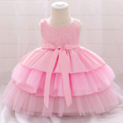Baby Floral Bodice Open Back Wedding Dress