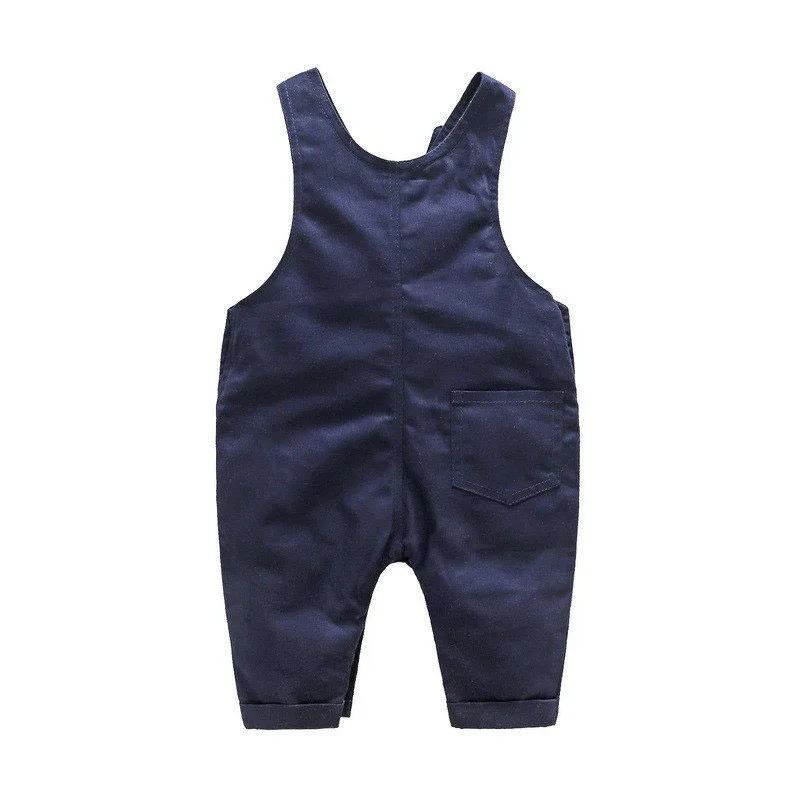 Baby Boy's Overall Suspenders Pants Puppy Applique and Long Sleeve Stripe Bodysuit - Image 8