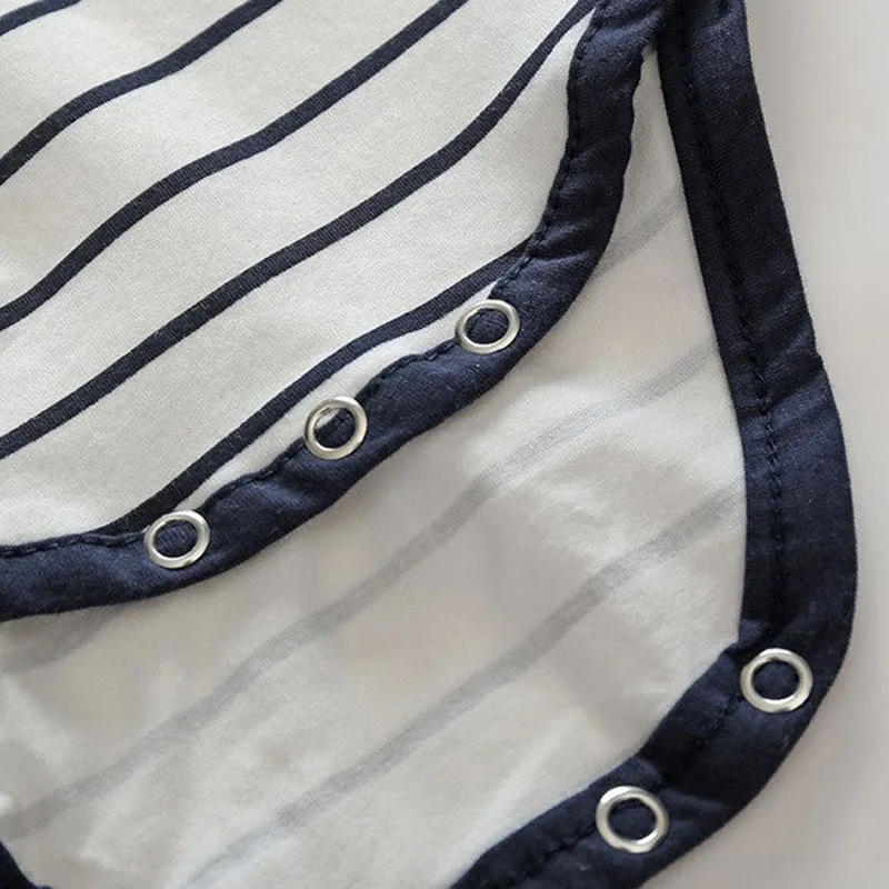 Baby Boy's Overall Suspenders Pants Puppy Applique and Long Sleeve Stripe Bodysuit - Image 6