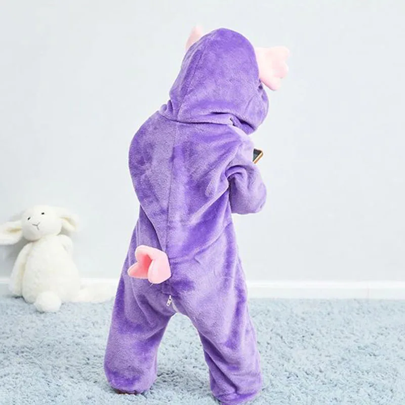 Baby Owl Bird Dressup Fleece Hoodie Jumpsuit Coverall for Boys & Girls - Image 5