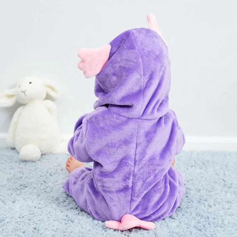 Baby Owl Bird Dressup Fleece Hoodie Jumpsuit Coverall for Boys & Girls - Image 6