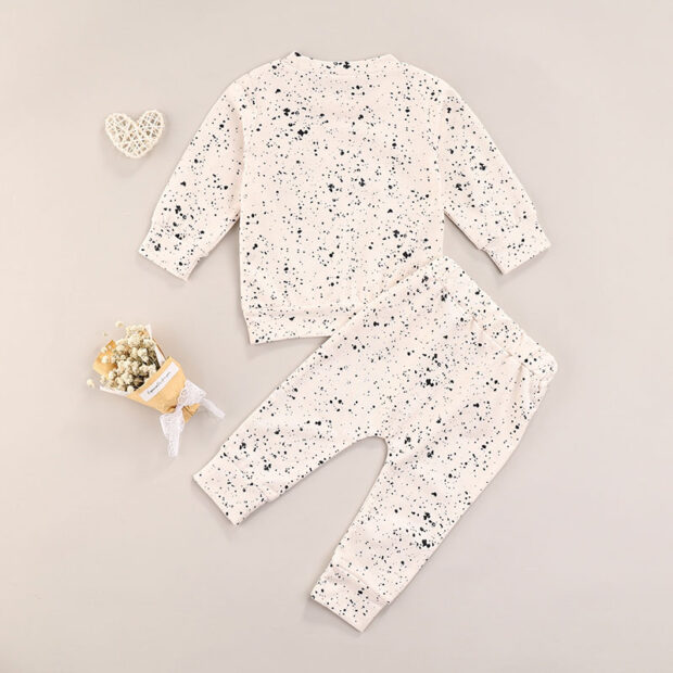 Baby Paint Splash Print Outfit Long Sleeve