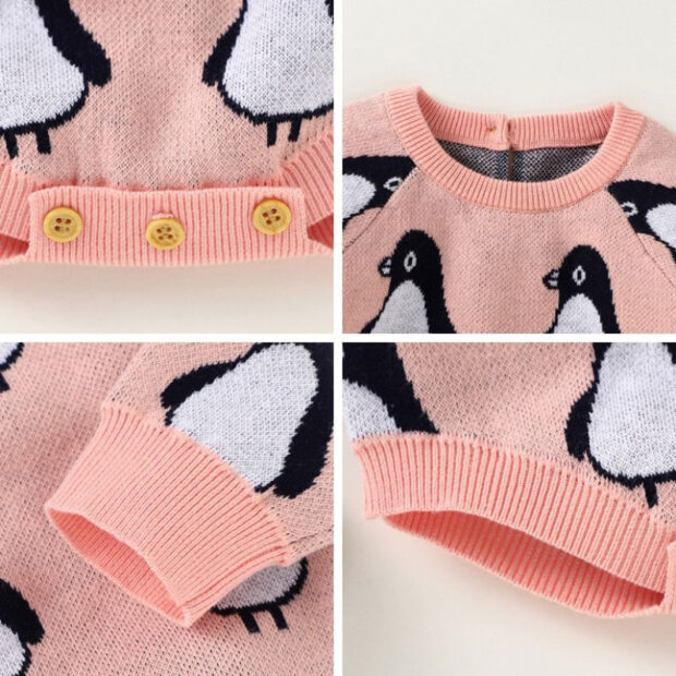 Penguin Pattern Variable Onesie Long Sleeve - Image 3