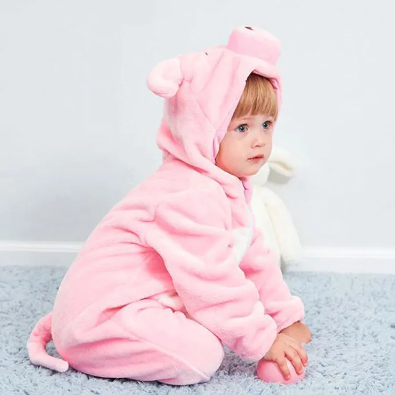 Baby Animal Pig Dressup One Piece Zipper Jumpsuit Coverall for Boys & Girls - Image 5
