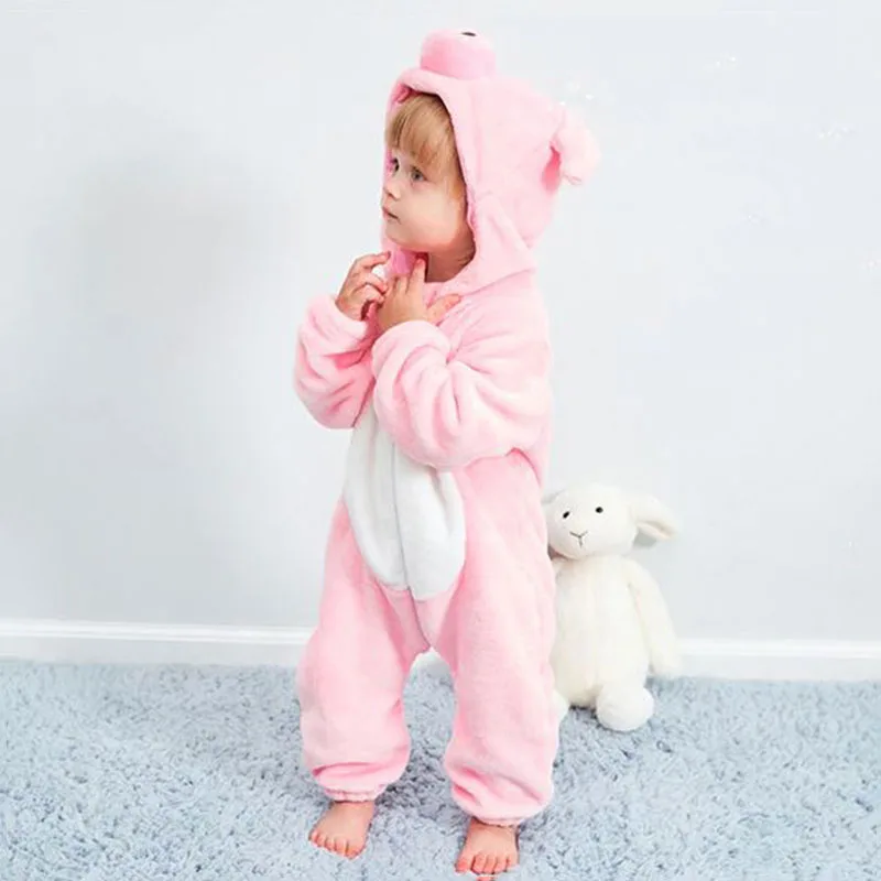 Baby Animal Pig Dressup One Piece Zipper Jumpsuit Coverall for Boys & Girls - Image 3