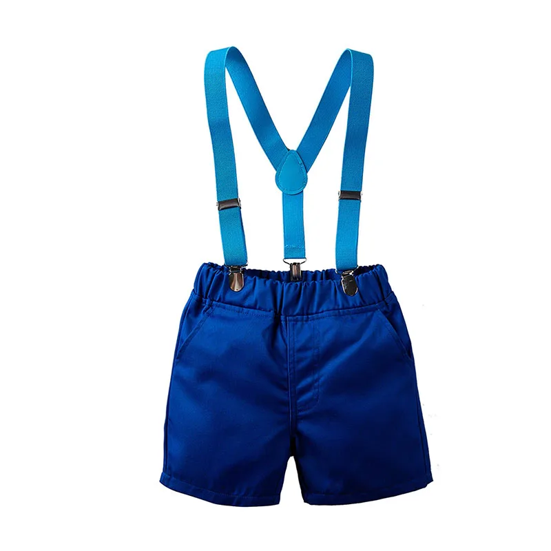 Pineapple Print Button Shirt & Suspenders Shorts Short Sleeve with Bow Tie - Image 6