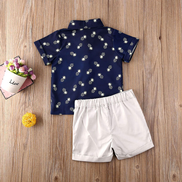 Pineapple Variable Button Shirt & Shorts Short Sleeve - Image 2