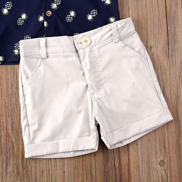 Baby Pineapple Variable Button Shirt & Shorts