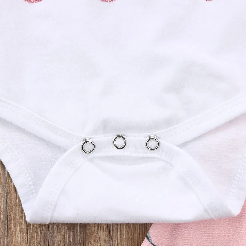 "Little Sister" Long Sleeves Bodysuit Pink Floral Pants Ribbon Headband - Image 7