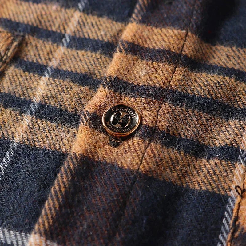 Baby Boy Plaid Pattern Button Up Shirt & Cargo Pants 2 pcs Set - Image 4