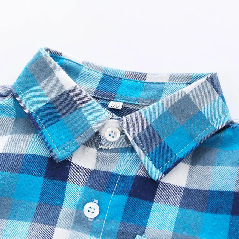 Baby Boy Plaid Pattern Button Up Shirt & Jeans Long Sleeve 2 pcs Set - Image 3